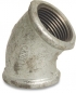 Preview: Winkel 45° Temperguss verzinkt, Winkel 45° Innengewinde/Innengewinde