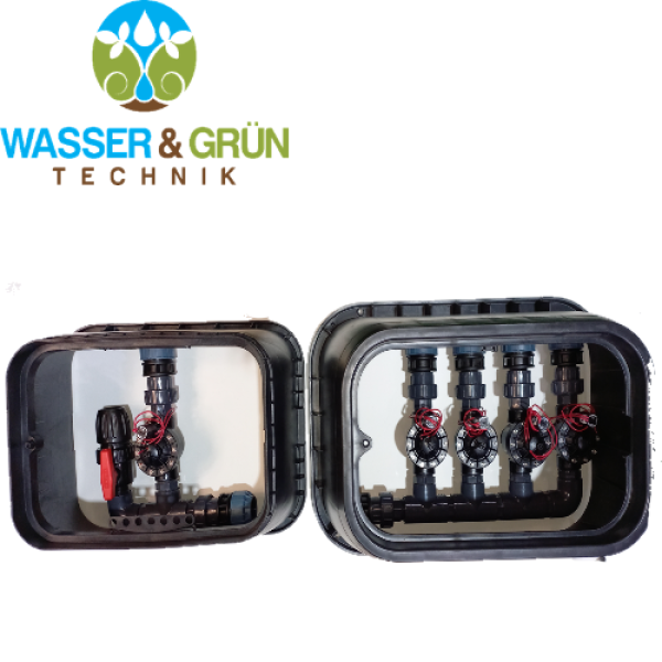 Vormontierte Einheit 5-fach, 40 - 50 mm, 1 1/2 - 2 " Magnetventile PGP Hunter mit Box