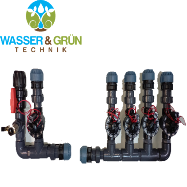 Vormontierte Einheit 5-fach, 40 - 50 mm, 1 1/2 - 2 " Magnetventile PGP Hunter ohne Box