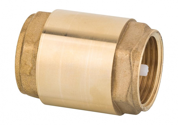 Produktbild von 2x Messing-Rückschlagventil 1/2 Zoll BSP – Innen- & Außengewinde, Für Wasser & Luft, 1,5 MPa