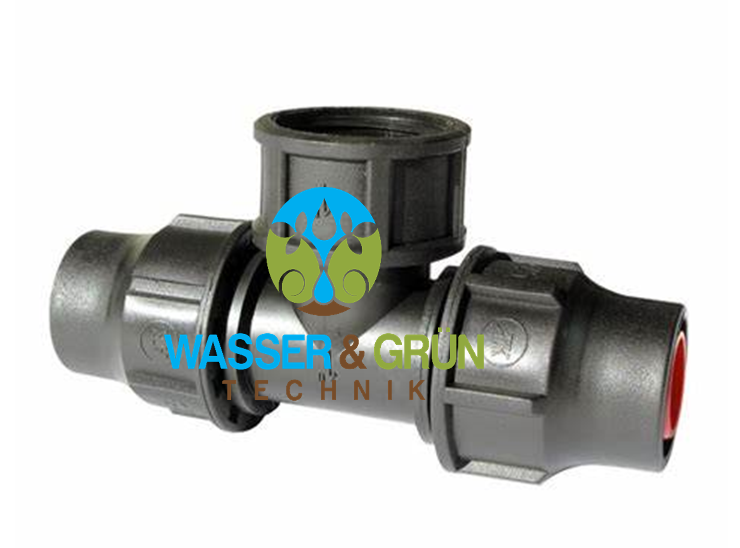 REKUBIK PVC-U T-Stück 3/4 IG – 90° Verbindung Mit Drei Innengewinden, Druckbeständig Bis 10 Bar