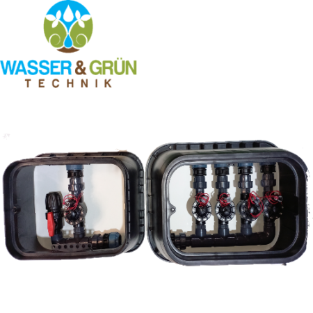 Vormontierte Einheit 5-fach, 40 - 50 mm, 1 1/2 - 2 " Magnetventile PGP Hunter mit Box