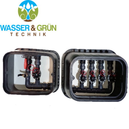 Vormontierte Einheit 5-fach, 40 - 50 mm, 1 1/2 - 2 " Magnetventile PGP Hunter mit Box