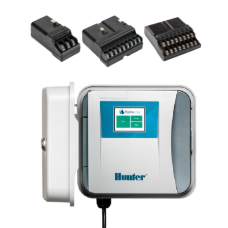 Hunter HPC-401-E Steuergerät, mit 4 Stationen, Innen- und Außenmontage inkl. WIFI, optional Erweiterungen für HPC 3, 6, 16 Stationen