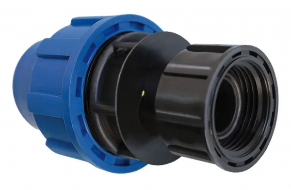 Überwurf Kupplung 40 x 1" Überwurf gerade PE Klemmverschraubung x Überwurf PN10 DVGW / KIWA 20-P25