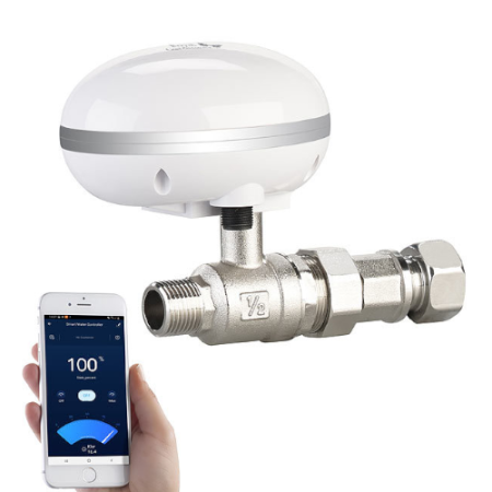 Profi Wifi Steuergerät mit Metall Kugelhahn 3/4" auf 1/2", App-Steuerung