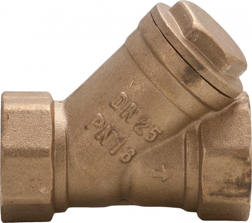 Schmutzfänger Messing PN16 mit Edelstahlsieb, Schmutzfänger 1/2" bis 2", Filter (Schmutzfänger Messing, Grobfilter: 1" Schmutzfänger IG/IG Messing PN16) 5.00-MN41